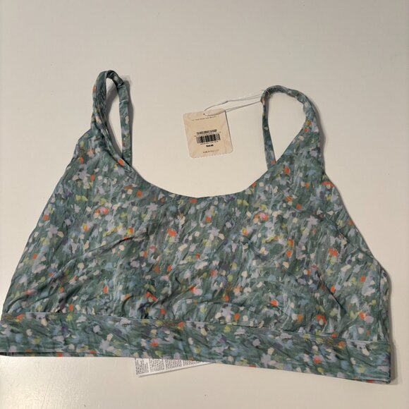 Fabletics NWT Fine Touch Scoop Neck Bralette XXL 14 16 in Daylight Garden blue - Picture 2 of 5
